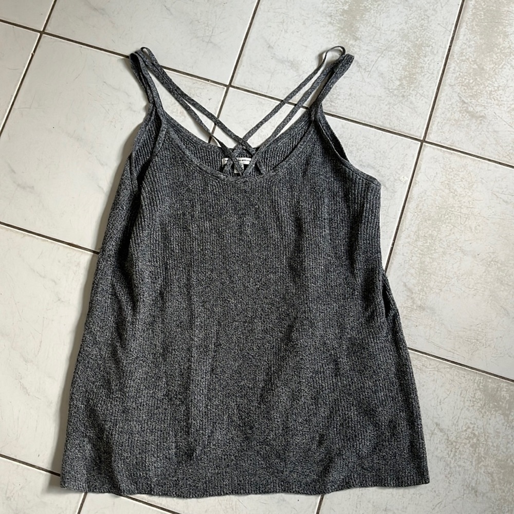 American Eagle gray knit tank
